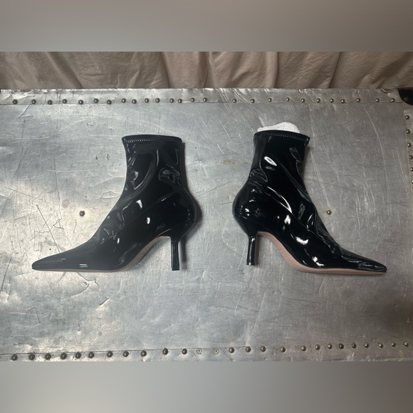 Schutz charleni black patent leather boots booties 10.5 - Picture 4 of 4